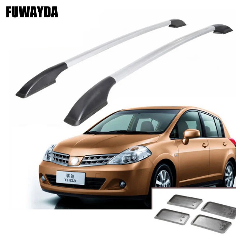 

FUWAYDA car styling sticker for Nissan Tiida car roof rack aluminum alloy luggage rack punch Free 1.4 meters Car Accessories