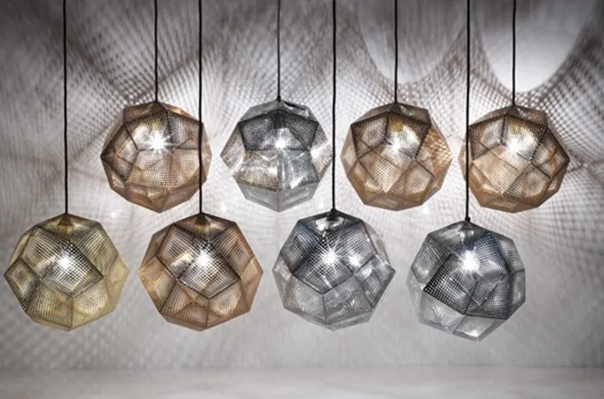 

Replica Etch Shade Light Pendant 32cm/48cm 110-240V Copper Stainless Steel Pendant lamp Pendant Lights for Dining room
