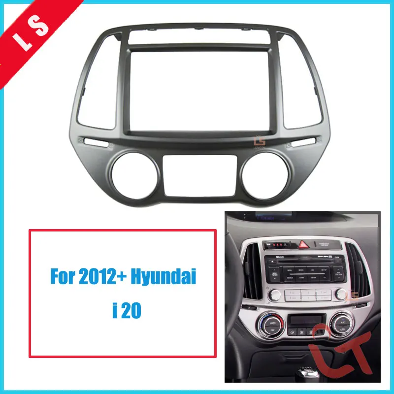 Double Din Car refitting DVD frame,panel,Dash Kit,Fascia,Radio Frame,Audio frame for 2012 HYUNDAI i-20 I20 i 20, 2DIN (Auto AC)