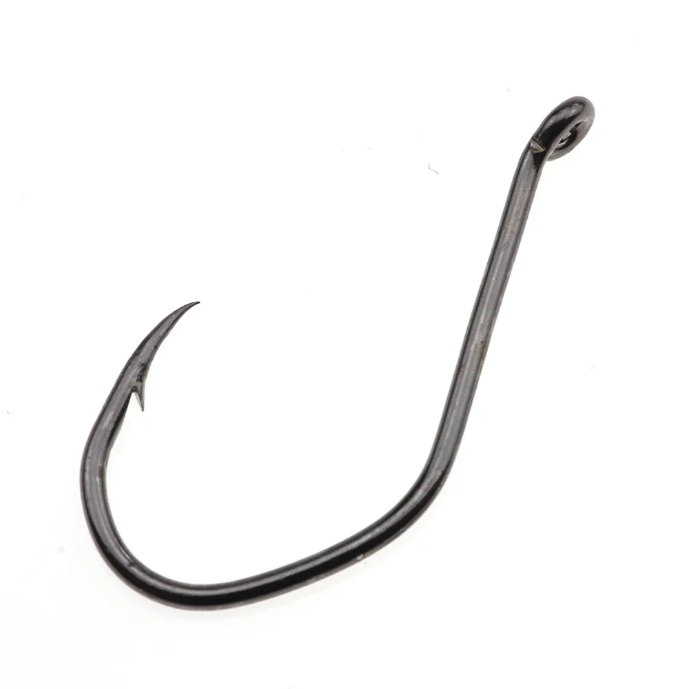 Rompin 50pcs High Carbon Steel Catfish hook Barbed AJI Fishing Hooks Maggot  Carp Hooks with Eye Tippet weissfisch sharp