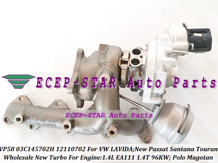 VP58 03C145702H Turbo For VW LAVIDA NEW Passat Santana Polo Touran Magotan Bora Jetta Sigtar A3 Octavia 1.4L EA111 1.4T 96KW