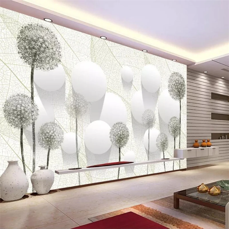 

beibehang Custom wallpaper 3D photo murals dandelion flower ball TV background wall papers home decor papel de parede wallpaper