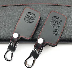 Genuine Leather car Key Cover For Toyota Camry Highlander Crown Prado Land Cruiser Vitz Prius Intelligent Key Case Protector Bag