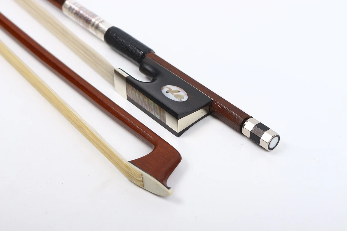 Yinfente Advanced Violin Bow 4/4 brazilwood Bow Stick Ebony frog Great Balance Natural Horsetail