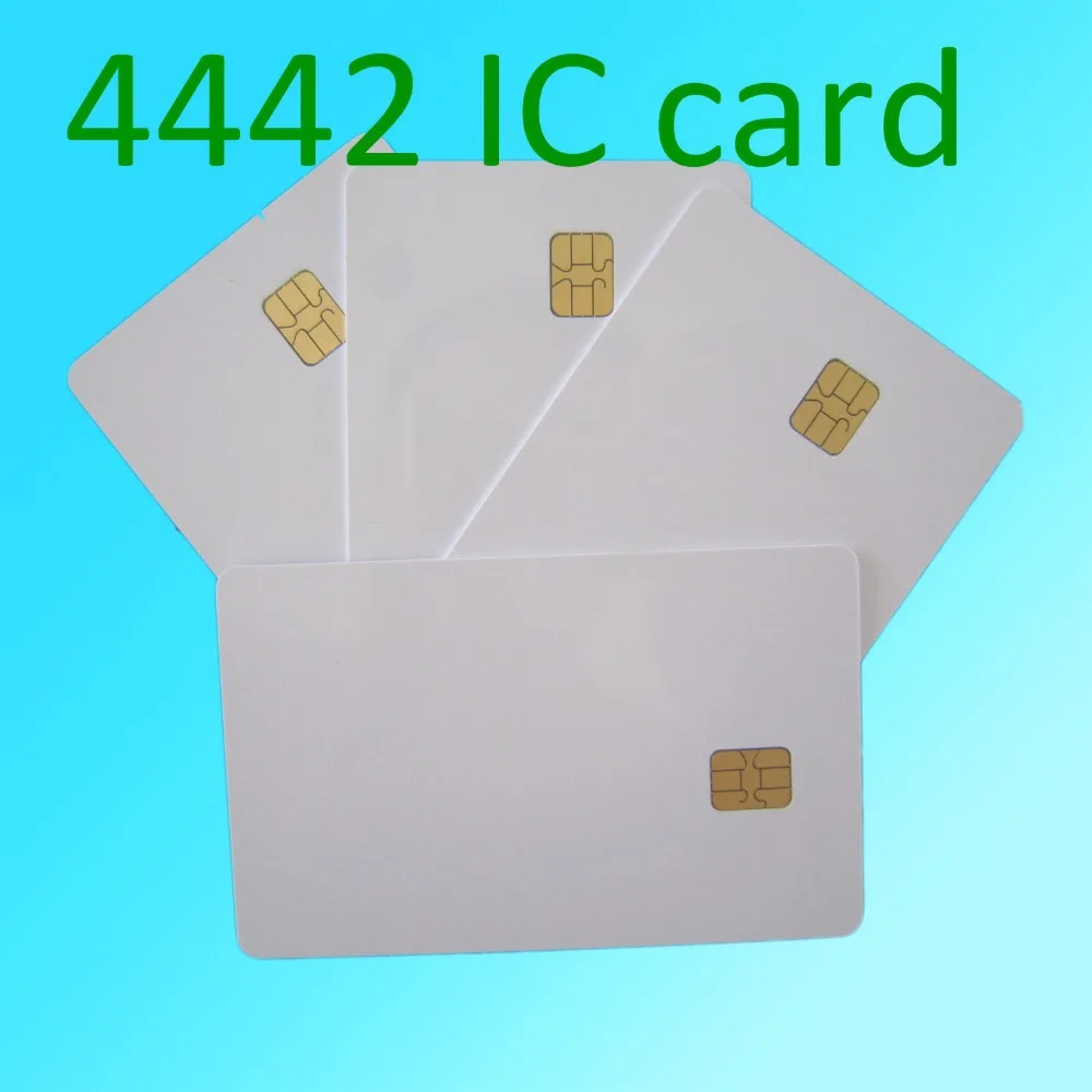 

20 PCS white inkjet printable PVC IC with SLE 4442 card ISO 7816 blank Smart contact IC card