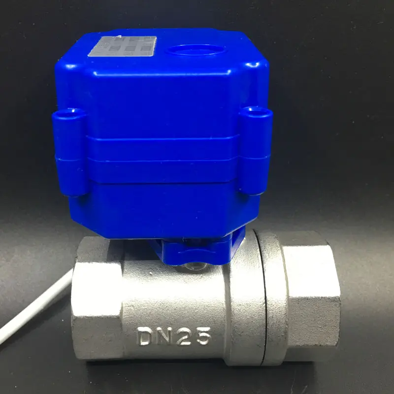 

Stainless Steel BSP 1'' Actuator Valve 2 Way DN25 Electric Motorized Ball Valve DC12V 3 Wires CR02 Wiring Shipping Free CE