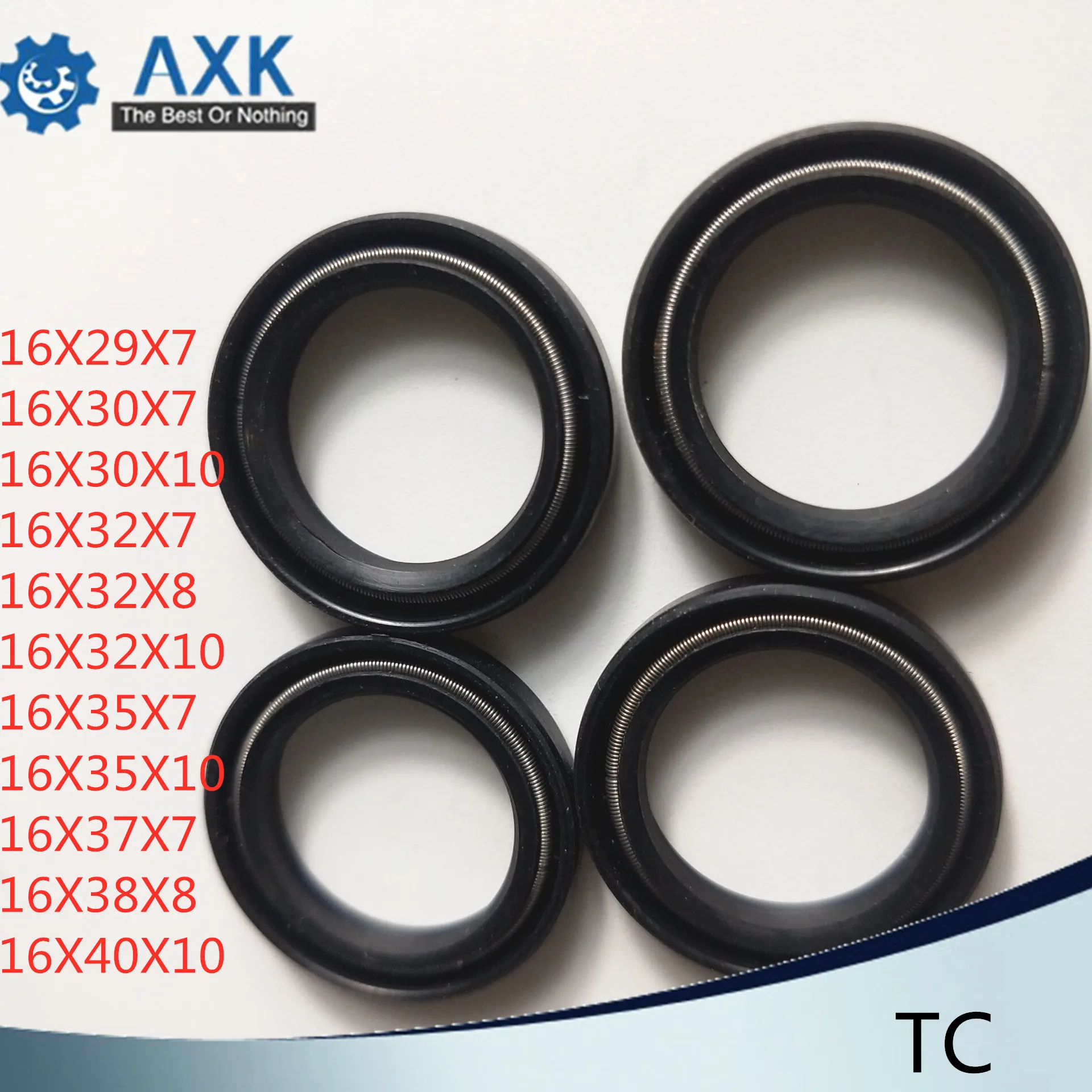 Oil Seal Gasket TC 16*29*30*32*35*37*38*40*7*8*10 mm 10Pcs Accessories NBR Skeleton Seals