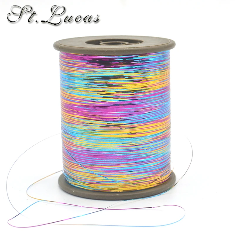 28C Flat wire 8000M/Roll DMC Metallic Embroidery Crochet Threads Knitting Yarn Cross Stitch Threads Sewing accessories diy