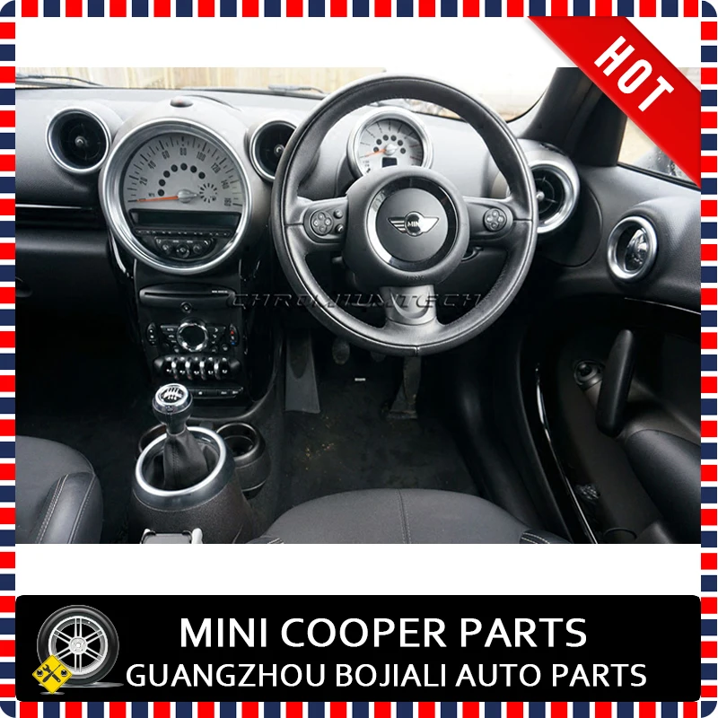 2013-2016-Facelift-MINI-R60-Countryman-Satin-Chrome-Interior-Dial-Dash-Trim-Kit