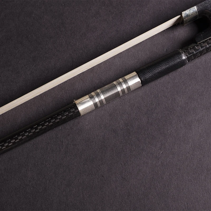 Carbon Fiber Violin Bow Violin Bow Plaid Bow Beautiful Carved Ebony Carbon Rod Tail Base