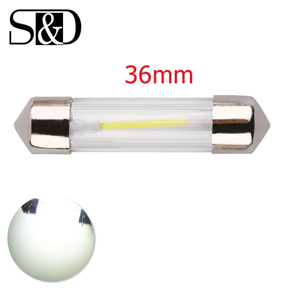 2PCS 36mm C5W COB Car Led Bulbs Car Interior Bombillas Festoon Dome Reading Light Source 12V White For Map License plate Lamp