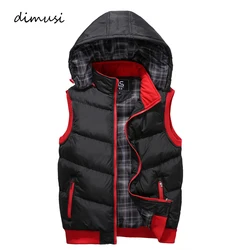 DIMUSI Mens Warm Vests Winter Mens Fashion Sleeveless Jackets Male Cotton-Padded Vests Men Thicken Brand Waistcoats Clothing 5XL