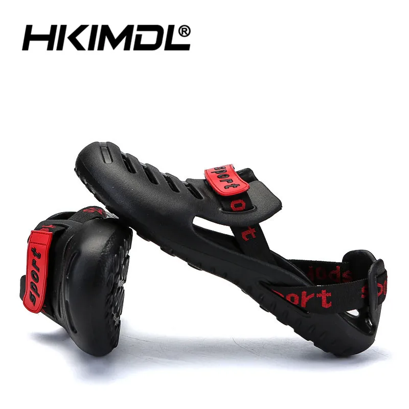 HKIMDL Men\'s Summer Shoes Sandals 2023 New Breathable Men Slippers Lighted Casual Shoes Outdoor Slip On Comfort Small Size 39-47