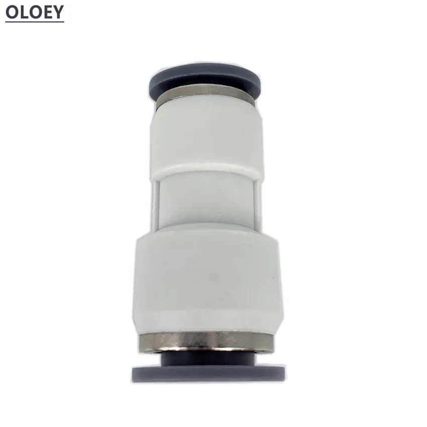 Each PG Straight Union Reducer Fitting Pneumatic Push to Connect Air Connector Socket Plug 6-4 8-6 10-8 12-10 8-4 10-6 12-8 MM