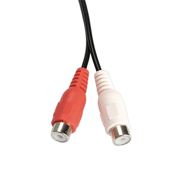 3.5 Mm Jack Male Naar 2 Rca Vrouwelijke Jack Rca Stereo Audio Kabel Converter Adapter Hoge Kwaliteit