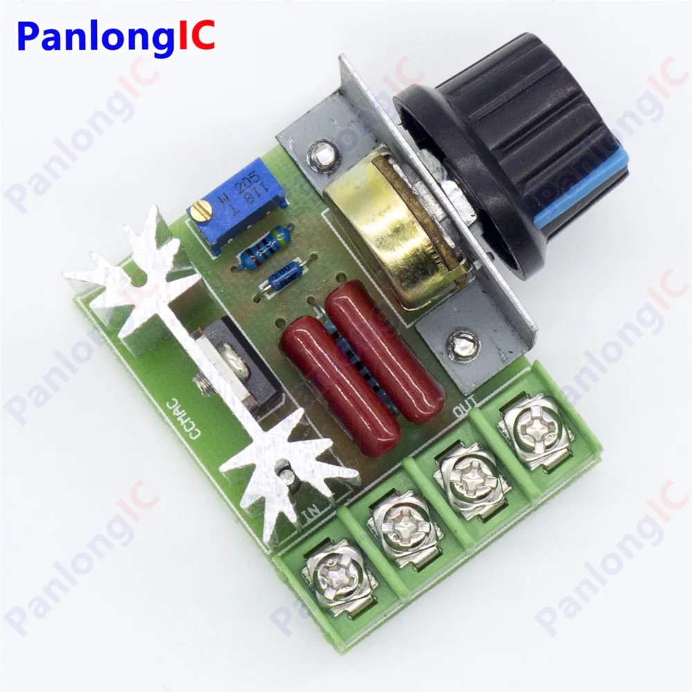 10PCS NEW 25A 220V 2000W Speed Controller Regulator SCR Voltage Regulator Dimmers Thermostat Free Shipping