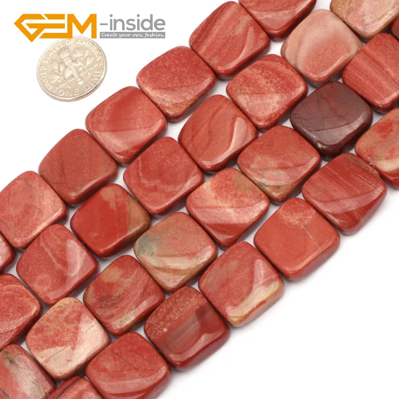 15mm Diagonal Square Twist Assorted Material Natural Gem Stones Flat Beads For Jewelry Making DIY 15\