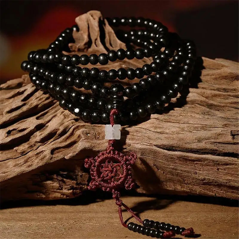 1PC Sandalwood Buddhist Buddha Meditation Strand 6mm 216 Prayer Bead Mala Bracelet Necklace