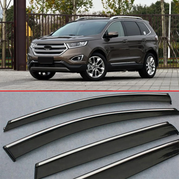 For Ford Edge 2016 2017 2018 Car Window Sun Rain Shade Visors Shield Shelter Protector Cover Sticker