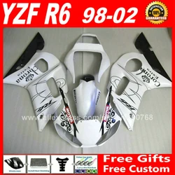 Corona fairings kit Fit for YAMAHA R6 YZFR6 1998 1999 2000 2001 2002 plastic  parts yzf-r6 98 99 00 01 02 fairing kits U72