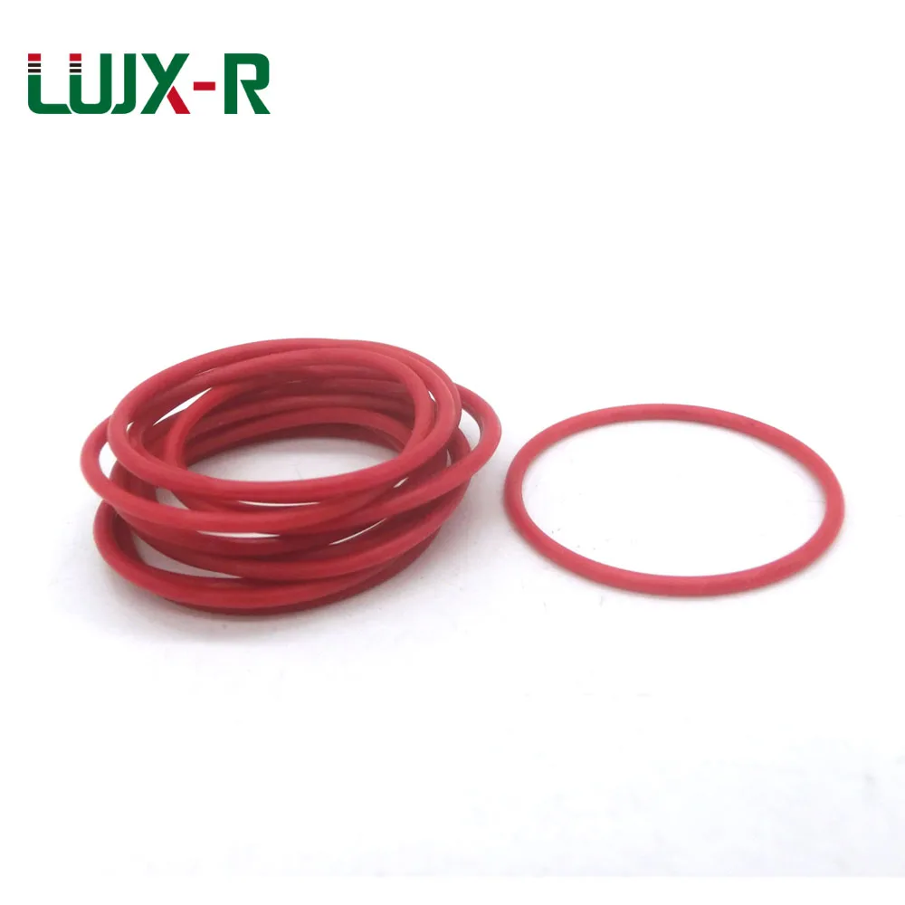 LUJX-R 20pcs 5mm O Ring Seal Red Silicone Gaskets Sealing OD 105/115/120/135/140/155/160mm Non-toxic VMQ O-Ring Silicon Washer