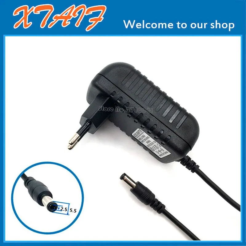 9v dc power adapter 2a with eu plug in 5.5 2.5mm 2.1mm 12 months warranty