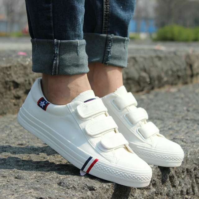 Mens shops velcro canvas shoes