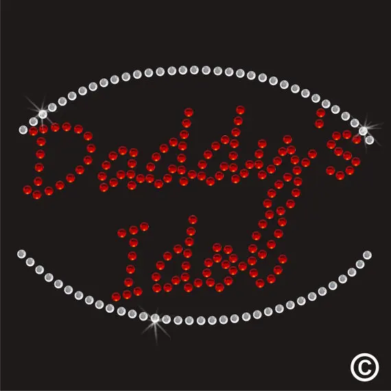 

2pc/loDaddy's Pop Idol Rhinestone Applique design hot fix hot fix rhinestone motif designs Iron On Bling Transfer designs