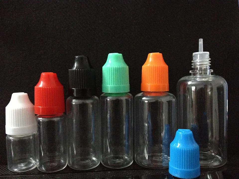 PET 10ml plastic dropper bottles With Childproof Cap With Long Thin Tip For E Cig Vapor Vape Liquid 10ML Needle Dropper Bottles