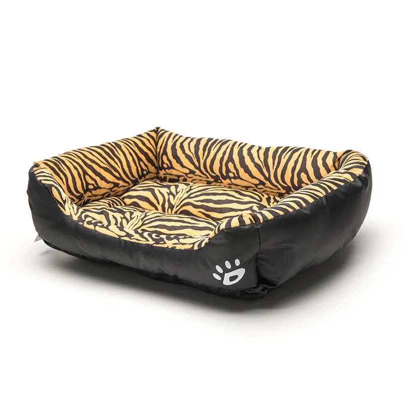 Fashion Pet Sofa Dog Beds Waterproof Bottom Soft Warm Cat Bed House Leopard Tiger Pattern Kennel  Breathable Pet Nest cama perro