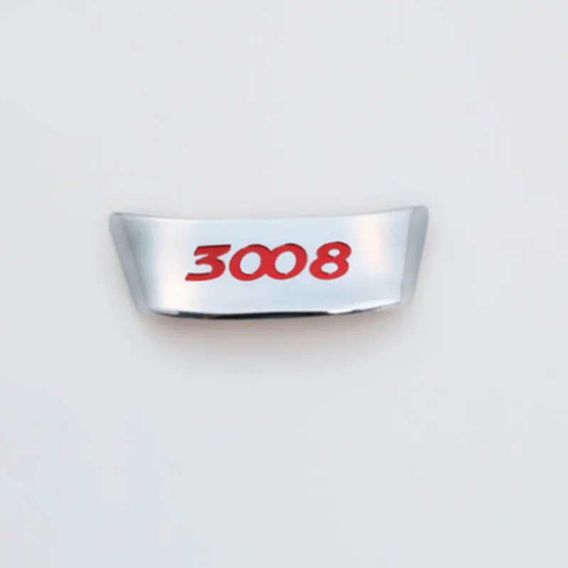 Jameo Auto Car Styling ABS Chrome Steering Wheel Decoration Trim Sticker for Peugeot 3008 2014 2015 2016 Car Accessories