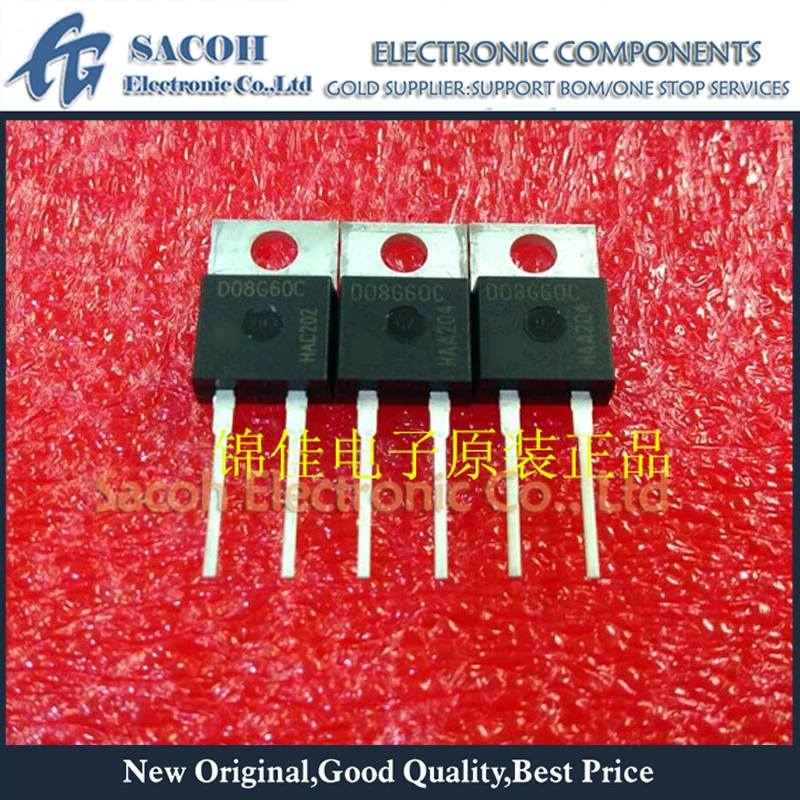 

Refurbished Original 10Pcs/Lot IDH08SG60C D08G60C OR IDD08SG60C D08G60 TO-220 8A 600V SiC Silicon Carbide Schottky Diode