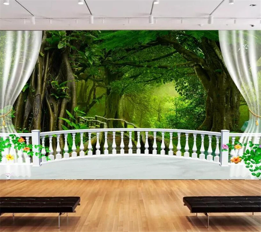 wellyu Custom wallpaper little princess and one-horned horse castle fairy tale children's room background wall 3d wallpaper