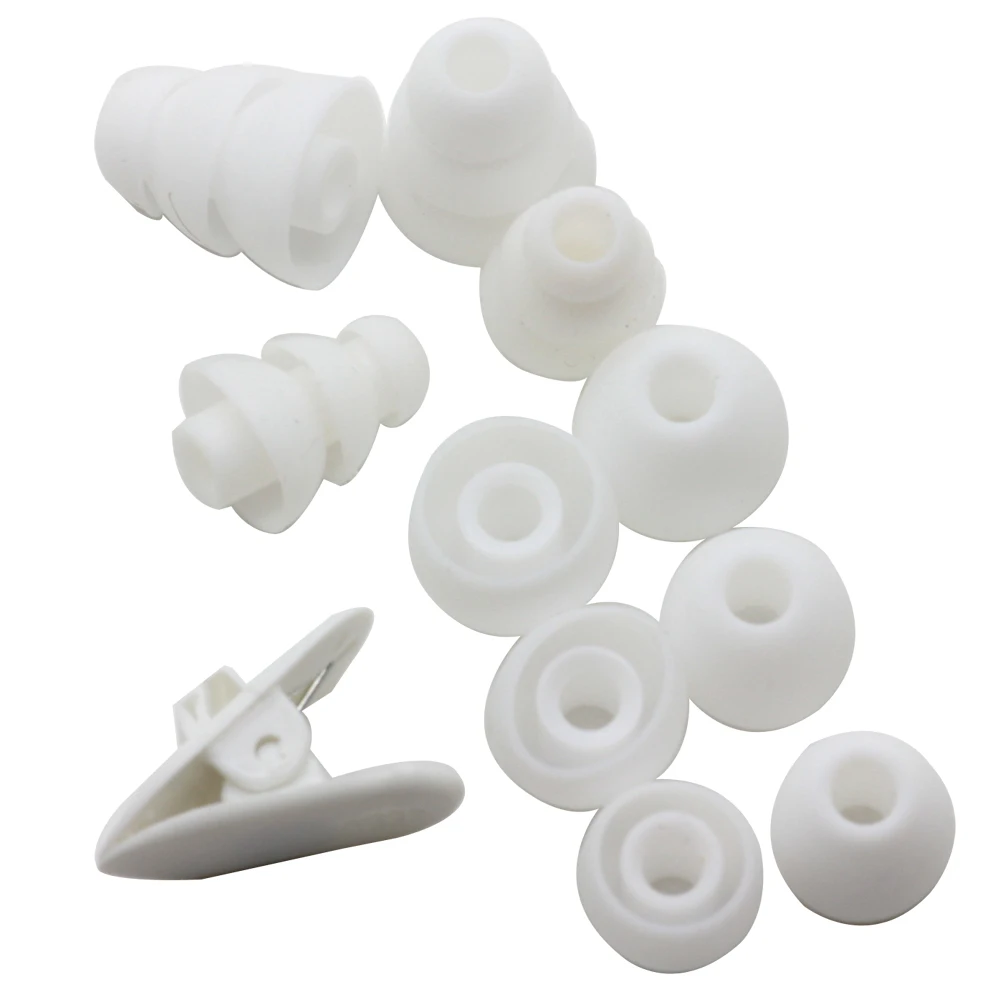 POYATU Thay Thế Silicone Đầu Tai Cho MEE Audio M6 M6P M6 PRO M7P S6P X6 M3P Mô Hình Trong Tai tai Nghe Nhét Tai Eartips Miếng Đệm Tai Trắng