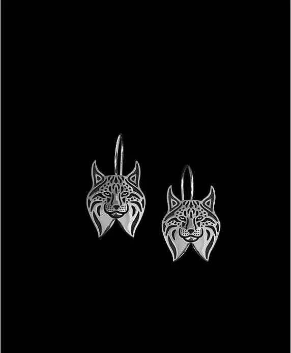 Unique Handmade Hollow Lynx Earrings Dog Earrings Pet Lovers Gifts Idea