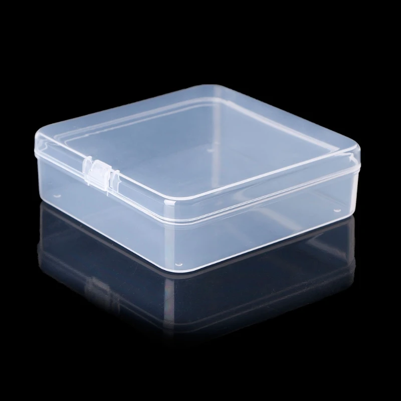 Square Plastic Transparent Storage Box Jewelry Beads Container Fishing Tools Accessories Box Small Items Sundries Organizer Case