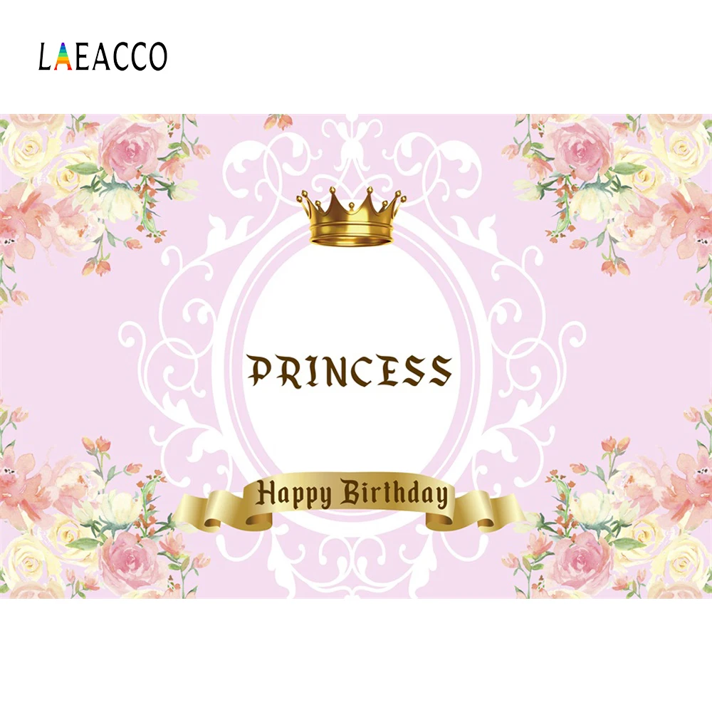 เจ้าหญิงฉากหลังสำหรับถ่ายภาพ Gold Crown วันเกิด Family Celebration ภาพพื้นหลัง Photocall Photo Studio