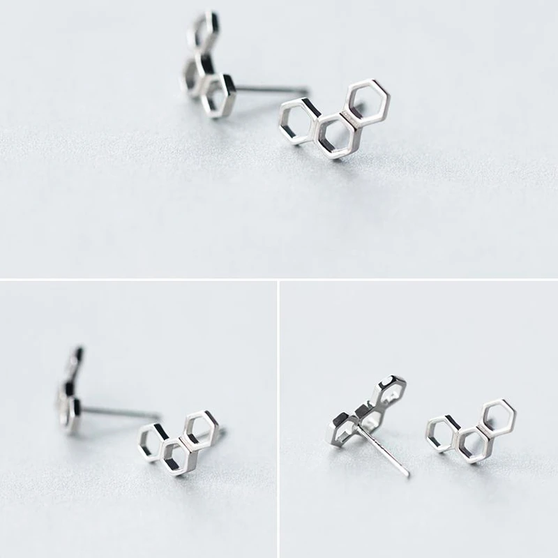 Boucles d'oreilles hexagonales pour filles et femmes, bijoux à géométrie Unique, Simple, mignon et minimaliste, nouveau Design