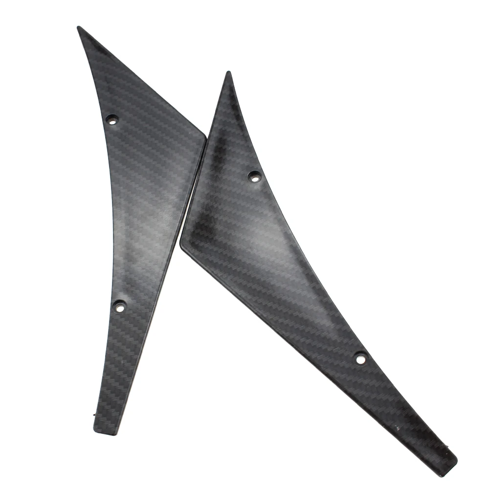 Universal 4pcs/set Car Canards Front Bumper Stickers Lip Splitter Diffuser Fins Body Side Spoiler Wing Tuning Valence Chin Trim