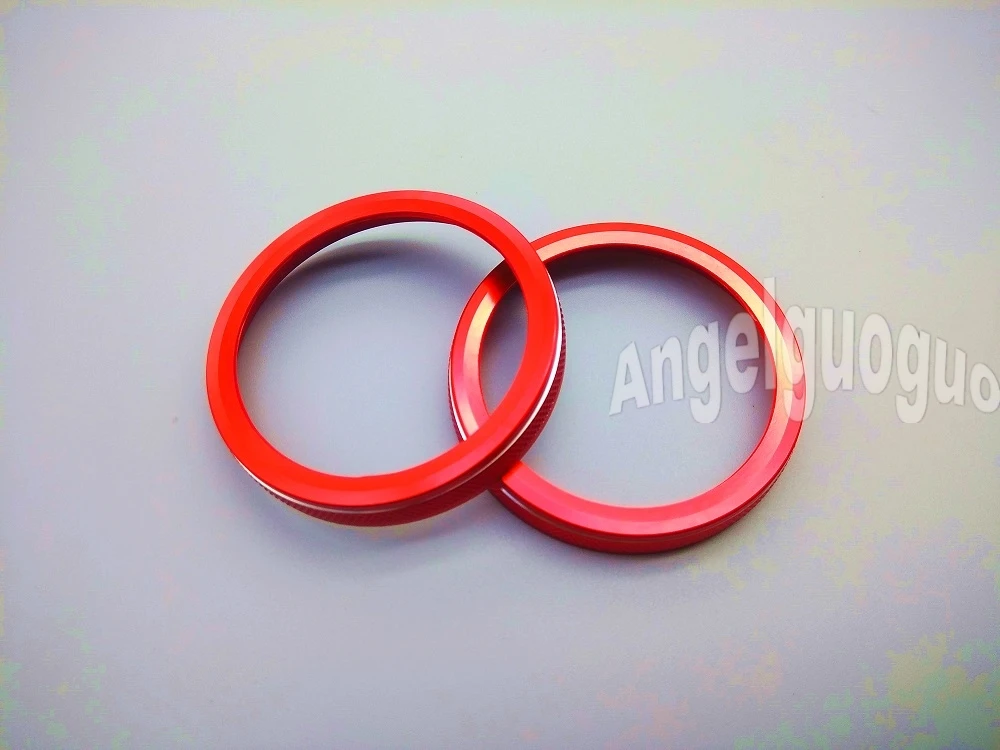 Angelguoguo Red and blue for Mercedes Benz GLE M GLK SL GLS SLK G GL CLS Class Car air conditioning Rotary knob button cover