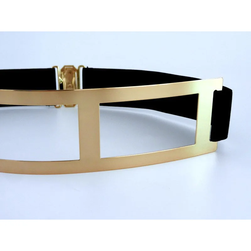 Hot Lady Designer Belts for Women Gold keeper Black Summer Style Elastic Belt Cinturones Mujer Woman Apparel Accessory bg-017