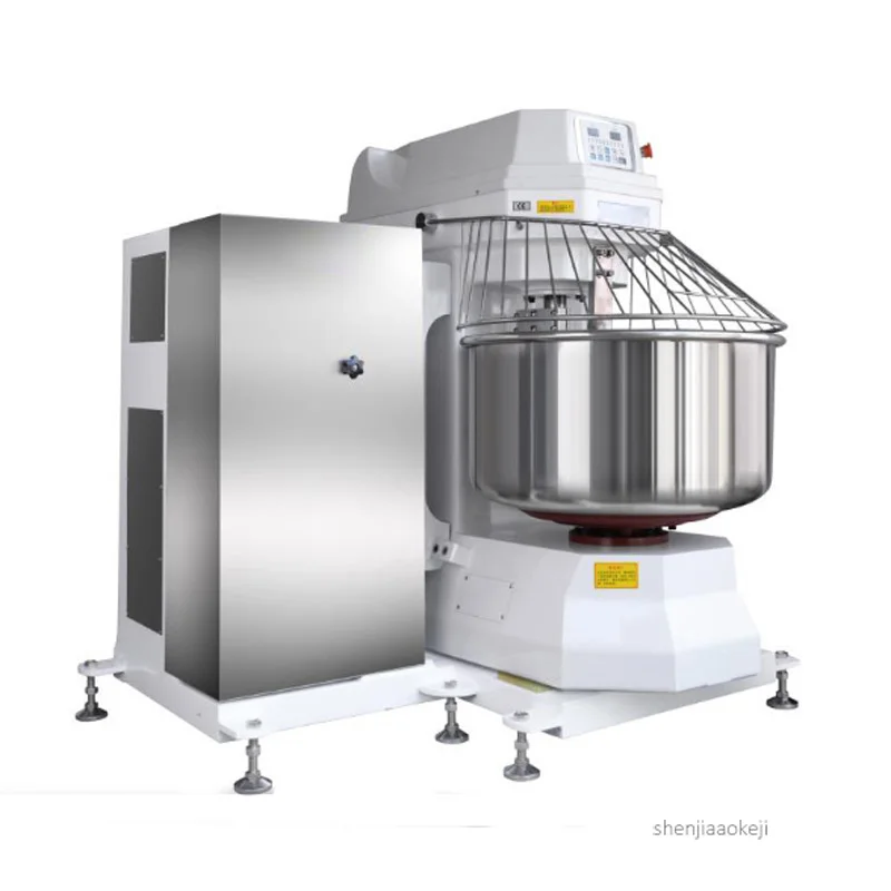 Mezclador de masa inteligente de dos engranajes de doble rotación, máquina de amasar masa de cilindro giratorio totalmente automática, mezclador de harina comercial