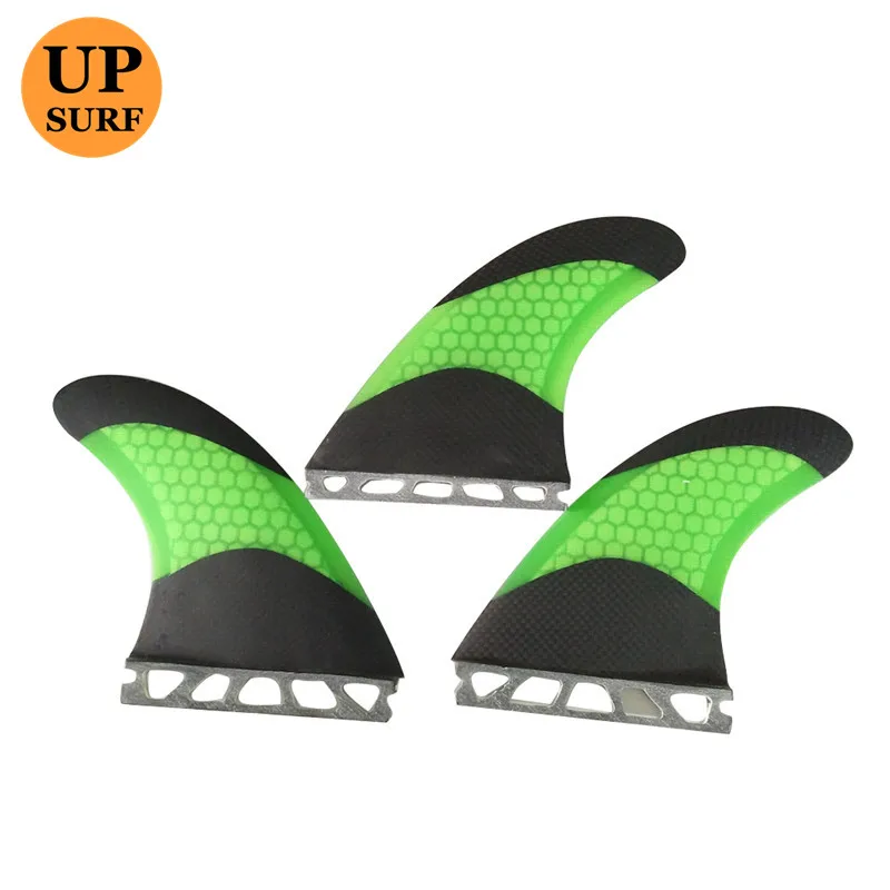 

Single Tabs Fins L Fiberglass Surfboards Fin Surfing Honeycomb Carbon Fibre Fins Green Color For Surfing