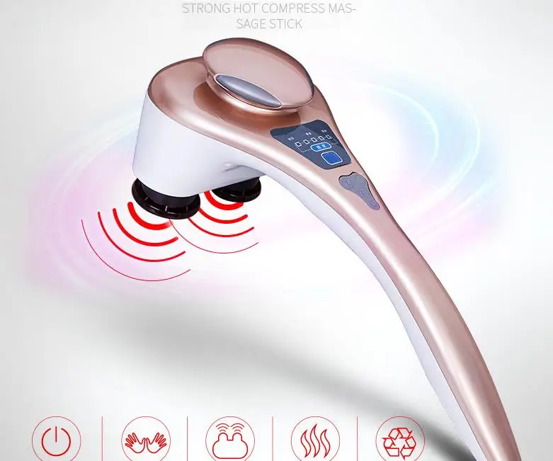 Double massage stick electric massager neck shoulder waist with beating the multifunctional body massage