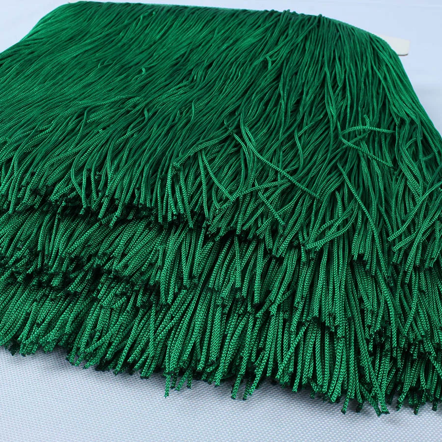 10 Yards/lot Lace Fringe Tassel Polyester Lace Trim Ribbon DIY Curtain Latin Dress Stage Garment 15cm/20cm/30cm Wide