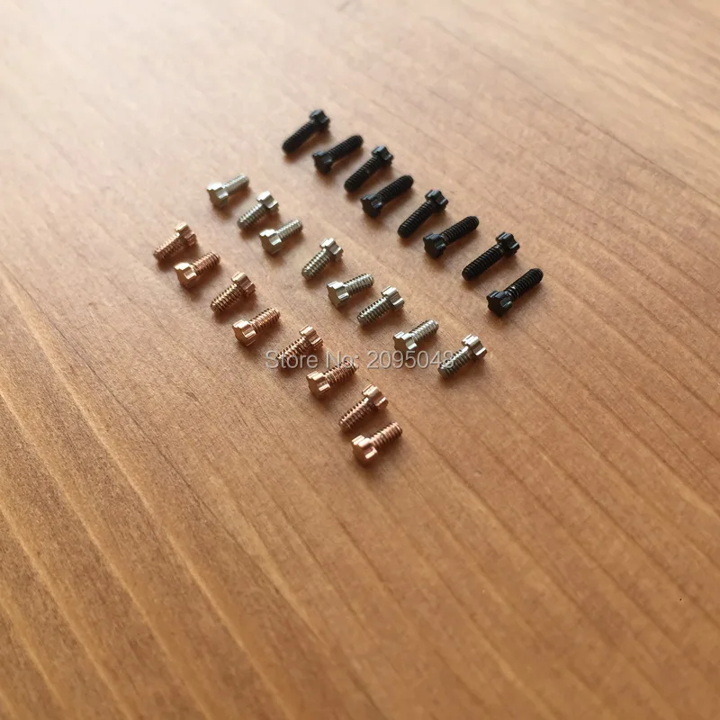 8piece/set black PVD/silvery/rose gold 5 prongs RM watch screw for Richard mile watch bezel case back RM011 RM052 RM27 RM050