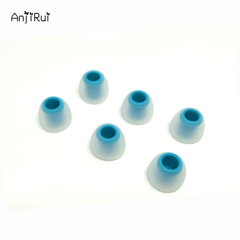 ANJIRUI 3คู่4.0มม.ซิลิโคนหูฟังหมวกหูฟัง-Liners สำหรับบาร์บีคิวคู่สี Liners เคล็ดลับ (12มม.)