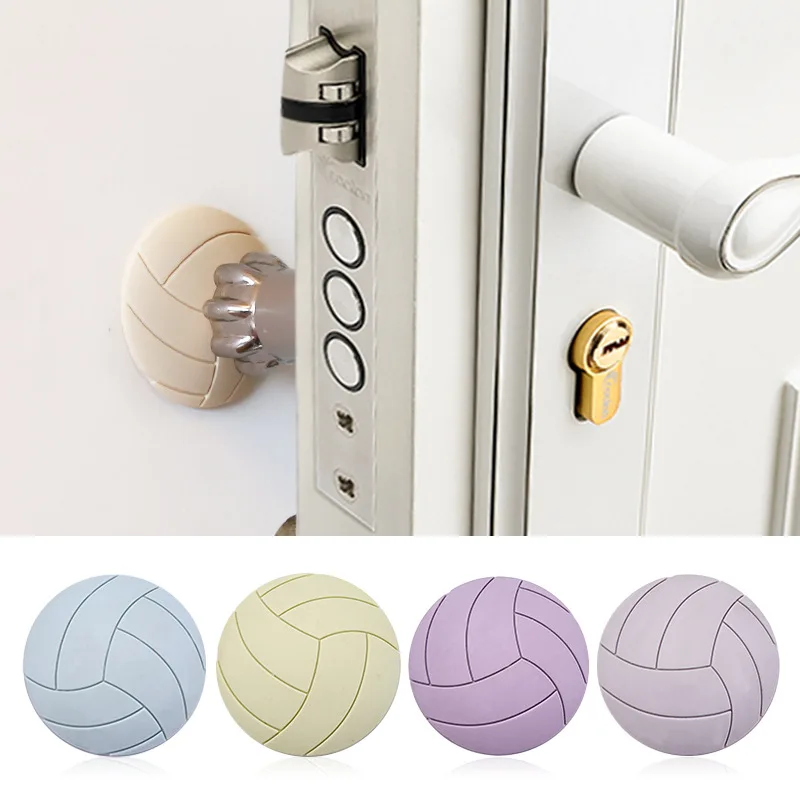 Door Stick Golf Volleyball Basketball Styling Rubber Fender Handle Door Lock Protective Pad Protection 3d Wall Stickers