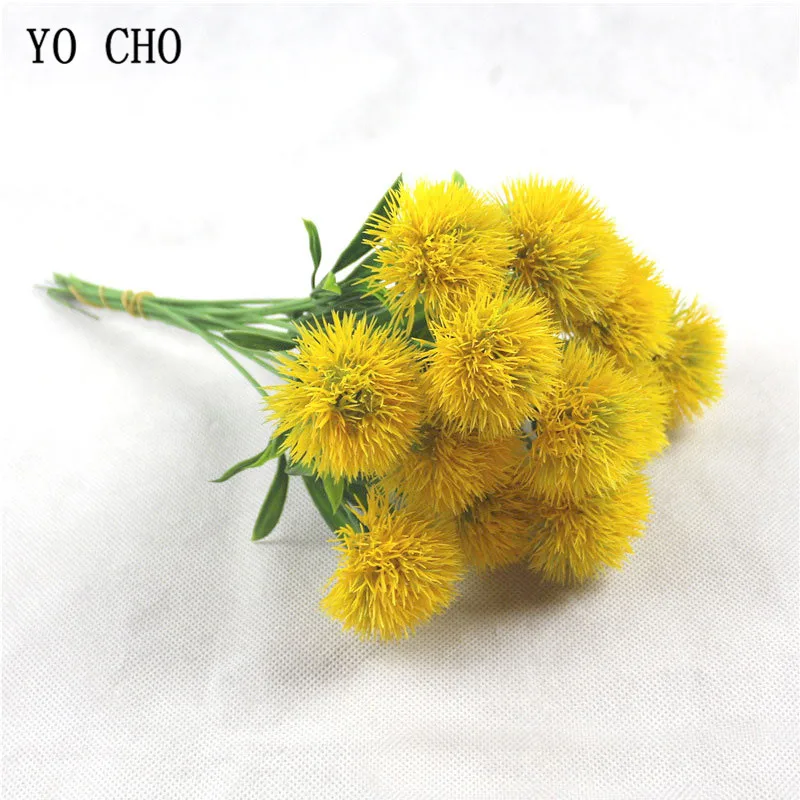 YO CHO Artificial Dandelion Flowers Home Furnishings Wedding Valentine's Day Party Decor Plastic Flower Simulation Plante Flower