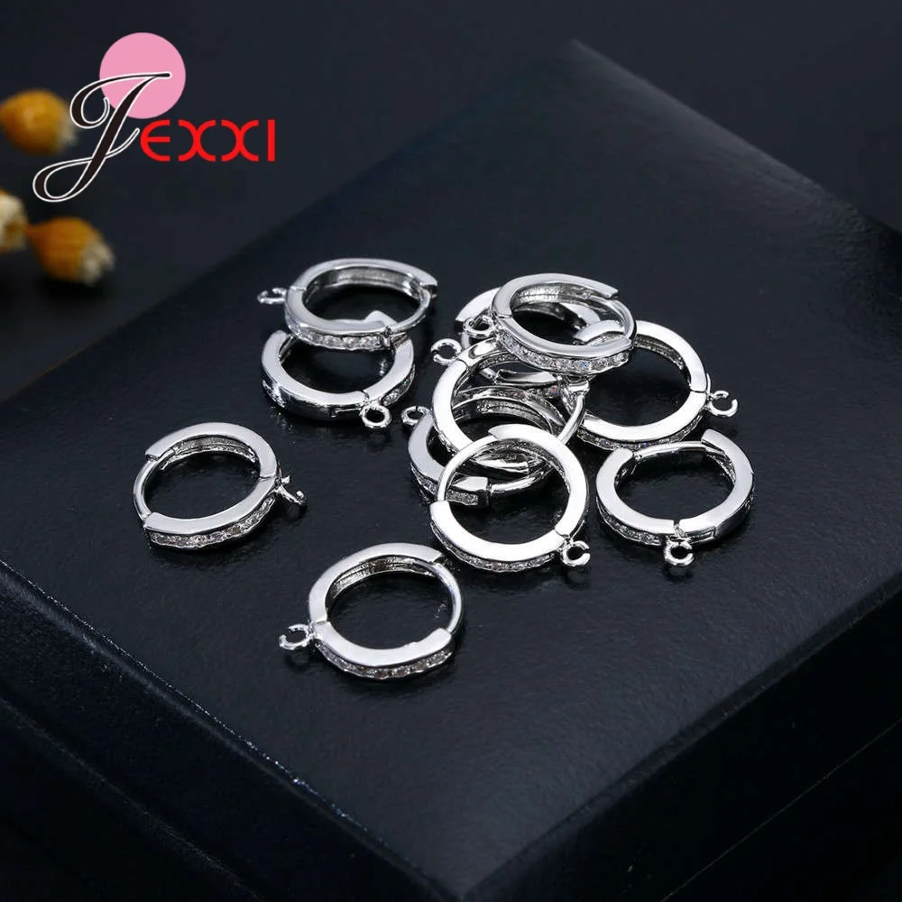 Wholesale Simple 1PRS Round Hoop DIY Handmade Earrings Findings for Women Brincos Jewelry High Quality Fine Accessory